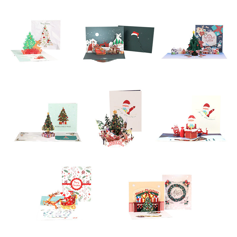 3D Christmas greeting card, three-dimensional Christmas tree, creative Christmas card, Christmas event small gift, cultural and creative gift wholesale