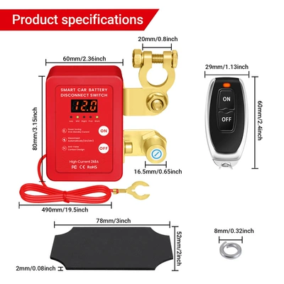 Power supply, ignition system accessories – Car Battery Power-Off Switch