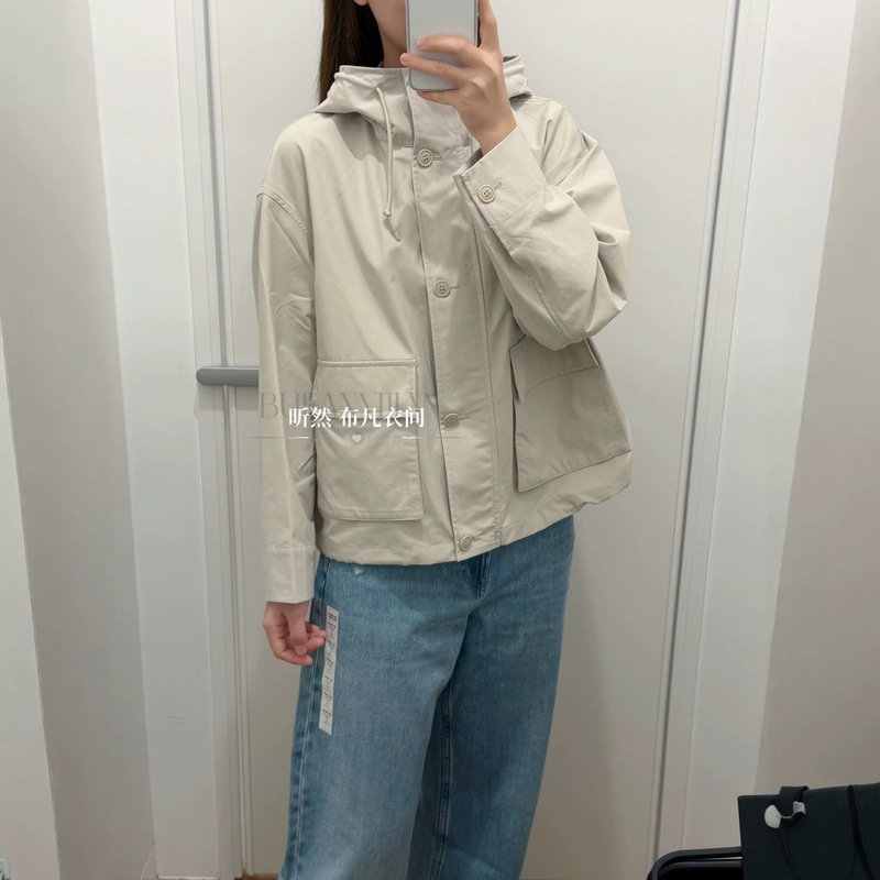 Women's hooded jacket, short windbreaker, casual workwear, mountaineering jacket, parka top 487396 Women's hooded jacket, short windbreaker, casual workwear, mountaineering jacket, parka top 487396