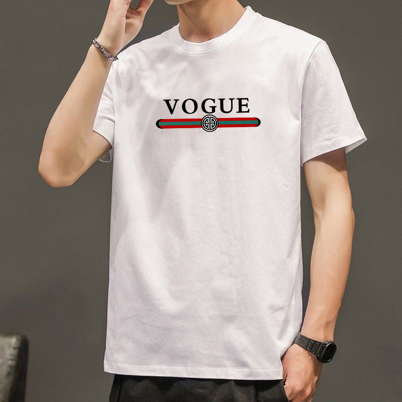 Primavera y Verano nueva carta cuello redondo de manga corta Camiseta de los hombres de la camiseta de moda corto de moda todo-Partido casual Top ropa de los hombres camiseta