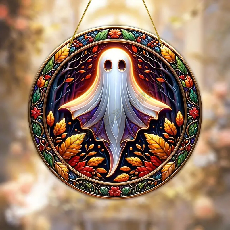 Transfronterizo serie de Halloween acrílico captador de sol artesanía decoración creativa colgante acrílico disco