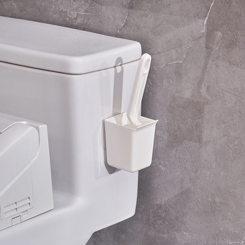 Japan KM Toilet Brush Dead Angle Cleaning Brush Toilet Gap Cleaning Brush with Base Box Suction Cup Elbow Toilet Brush