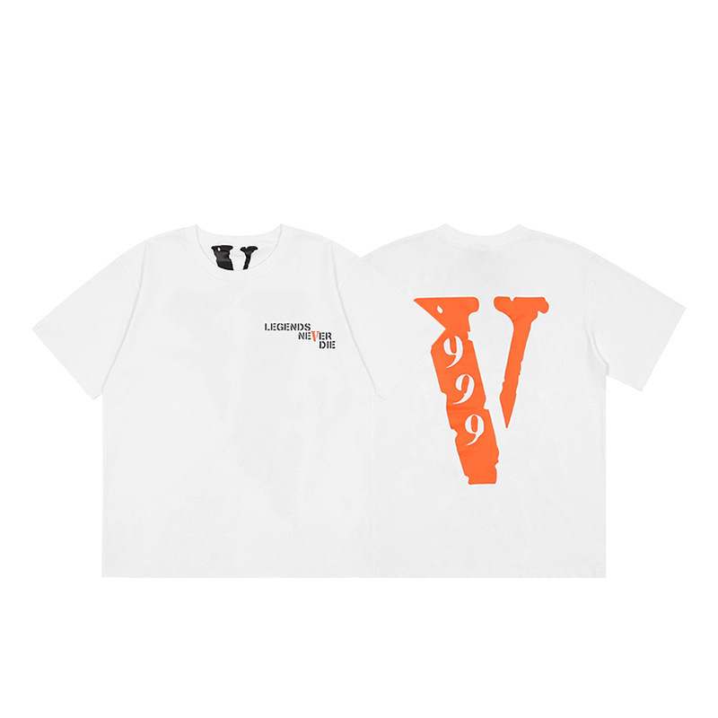 外単VLONE FOG潮牌大v字母Logo桜半袖スケッチ刺繍唇印落書きプリントtシャツ|undefined