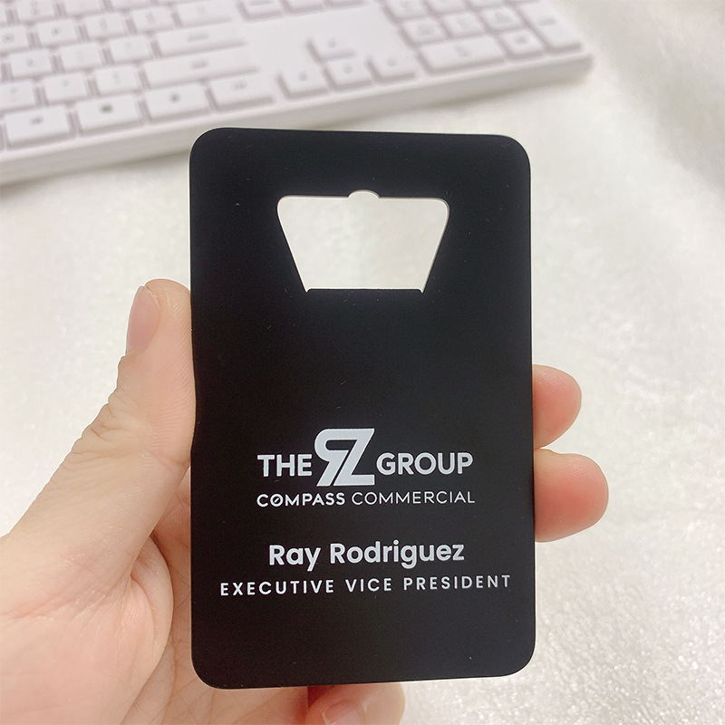 不锈锈电镀加厚开瓶器智能芯片贴片金属卡丝印LOGO自定义尺寸印刷