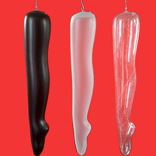 Clothing store stockings inflatable single leg high transparent leg mold hanging long leg socks mold foot mold props display model