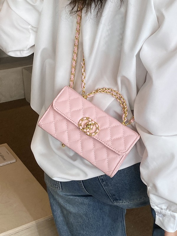 Coreano de estilo universal bolso de mano de diamante pequeño bolso de mano de mujer venta en caliente transfronteriza nueva textura de alta calidad ligera cadena de lujo bolso de mano