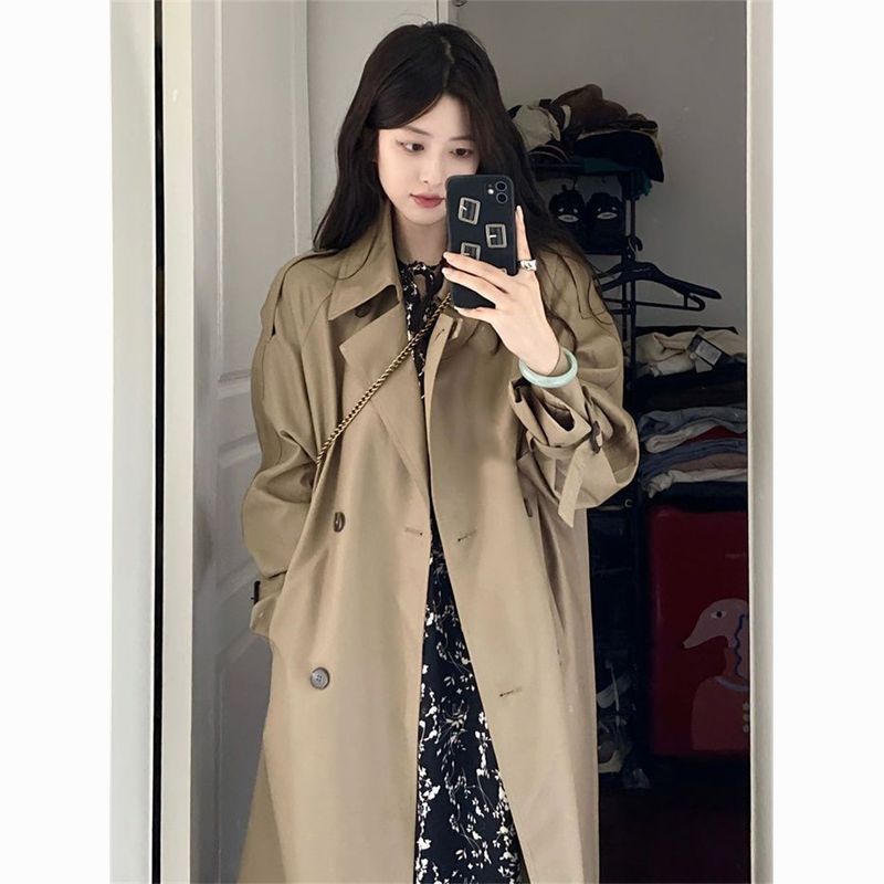 感风衣外套女春秋季新款韩版洋气小个子中长款轻奢宽松大衣潮|undefined