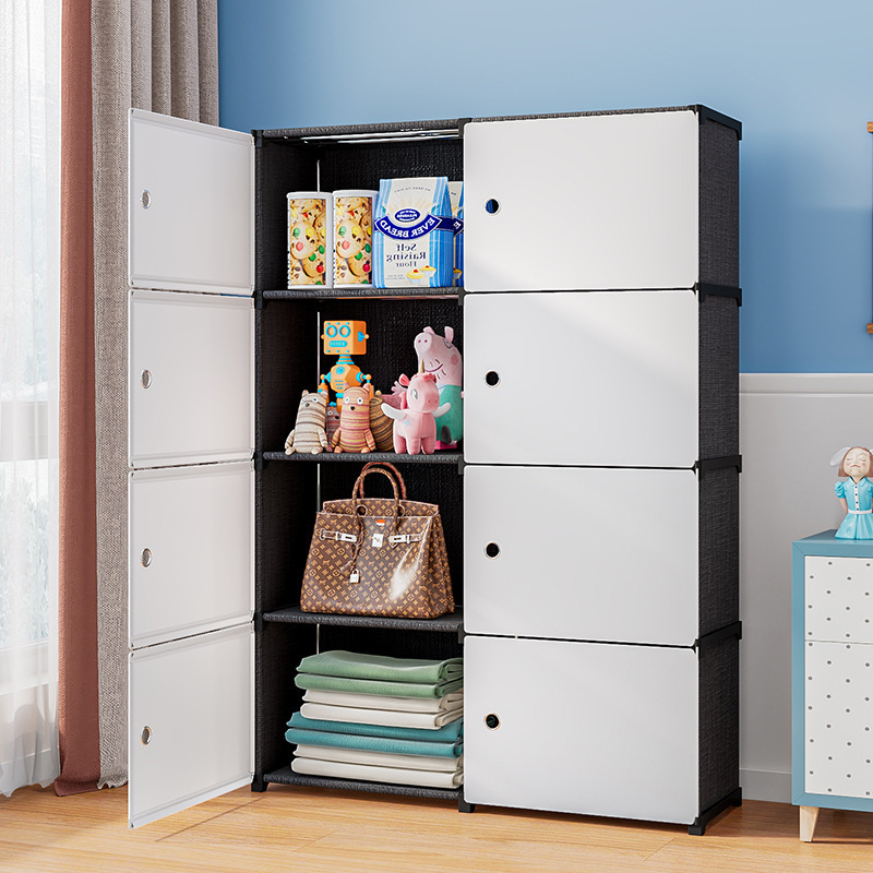 Bookcase Living Room with Door Lattice Cabinet Kindergarten Floor-Standing Storage Cabinet Combination Storage Door Multi-Functional Storage Storage