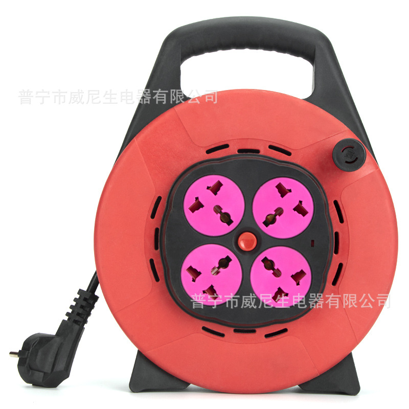 Gelistar移动线盘插座手提式拖线盘万能孔绕线盘英标欧标卷线盘