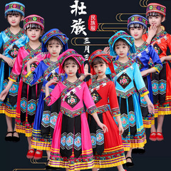新型の少数民族の服装の子供の雲南の苗族の壮族のイ族の瑶族のトン族のダンスは女の子を演じます。