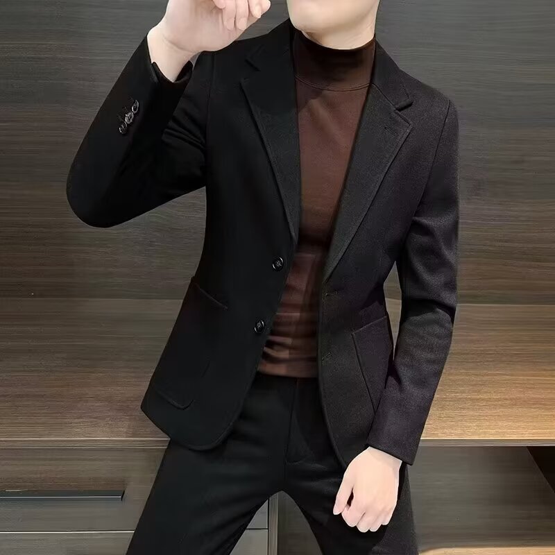 韩版2024春秋西装外套男 潮流男士上衣帅气宽松港风百搭休闲西服|undefined
