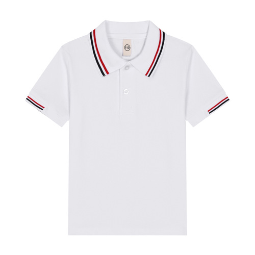 Kids' Long Sleeve Cotton White Collared Polo Shirts for Boys and Girls, Students (Primary, Middle, and High School)