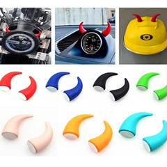 悪魔の牛の角の創意の自動車の内装のヘルメットの装飾品の計器台の回転速度計のハンドルのオートバイの小さい牛の角