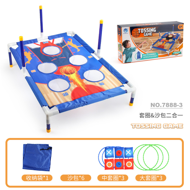 Transfronterizo nuevos juguetes deportivos para niños en interiores y exteriores lanzamiento competitivo bolsa de arena ejercicio interactivo entre padres e hijos lanzando Junta anillo