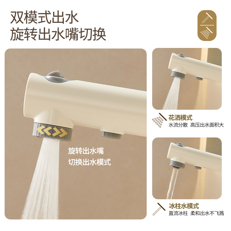 Pistola gris elevador giratorio y pull-pull lavabo grifo de un solo orificio todo el gabinete de baño de crema de cobre se puede lavar el cabello