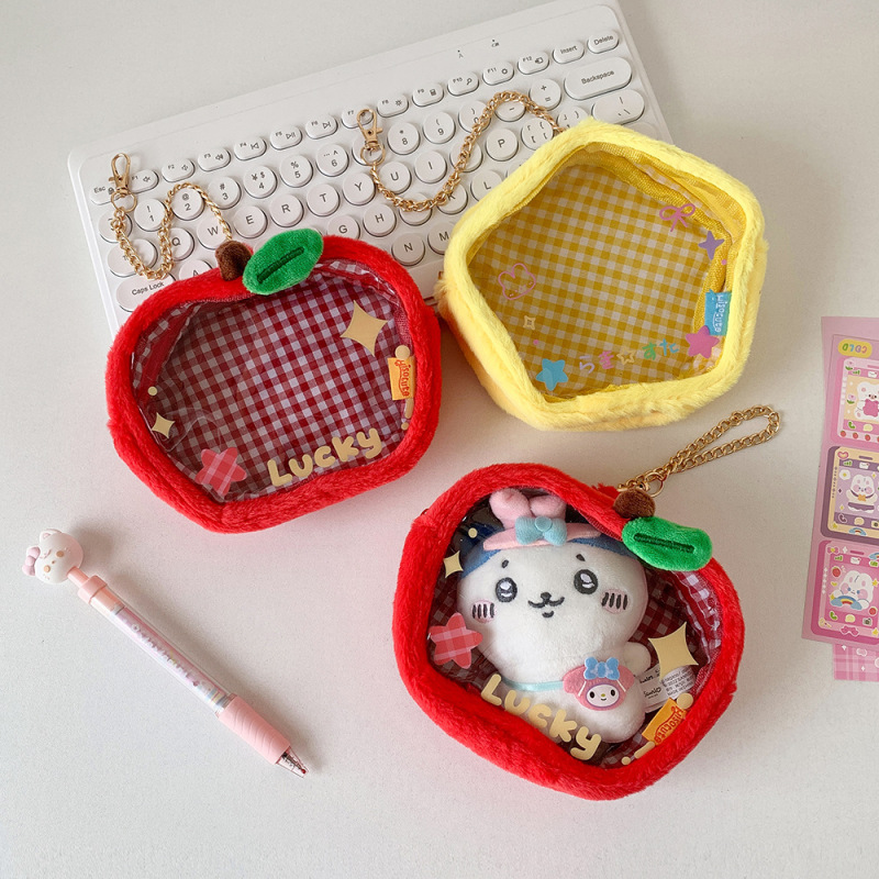 Hisocute コットンドールディスプレイ収納袋女の子のお出かけベビーバッグ学生アップルペンダント痛バッグ|undefined