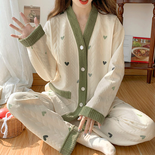 202 March clothes postpartum maternity nursing pajamas autumn and winter November Women's Home clothes air cotton pregnancy 10