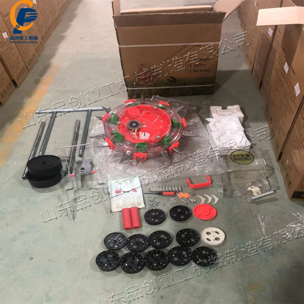 手推式滚轮播种机 小巧方便  单人使用 玉米大蒜 走路式播种设备