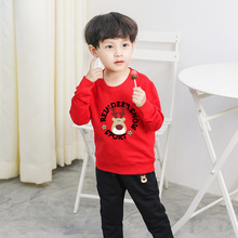 米纯童装男女宝宝秋季卫衣卫裤两件套新款韩版中小童潮 儿童套装