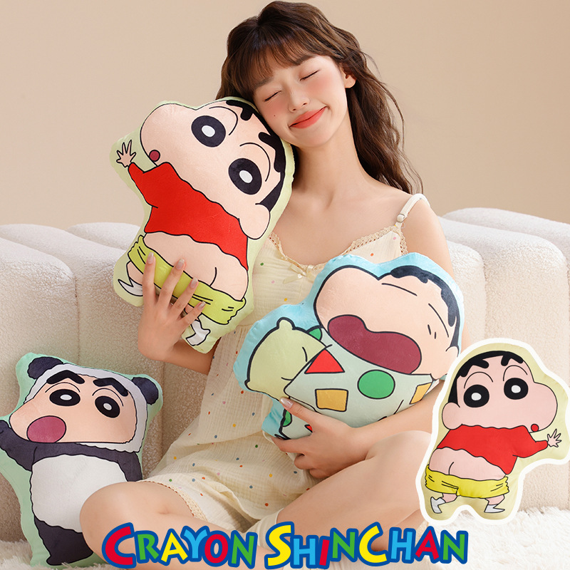 짱구 쿠션 귀엽다 부드럽다 인형 여자 잠 쿠션 만화 생일 선물 쿠션 모직 장