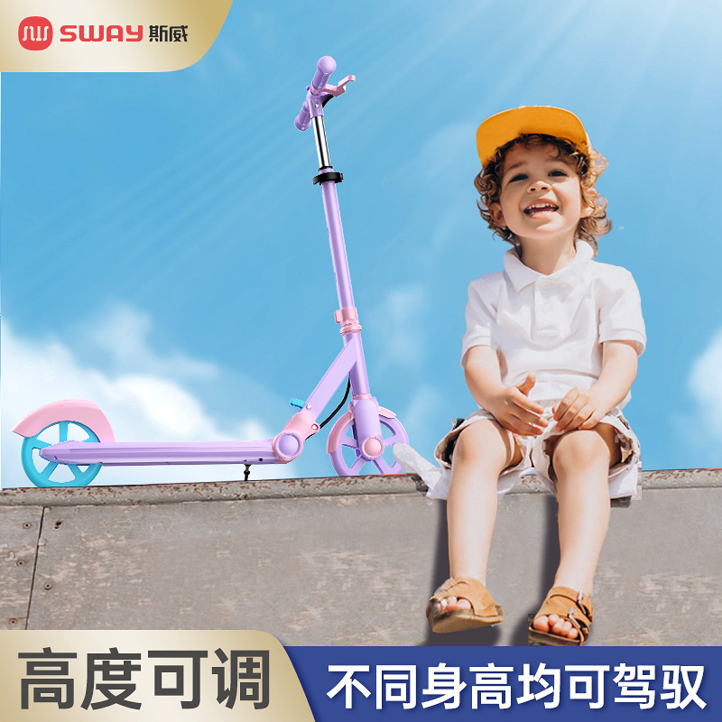 Scooter for Children Aged 6 to 12, Suitable for Older Children over 10 Years, Two-Wheeled for Boys and Girls, Professional Model 8, Foldable with Brakes