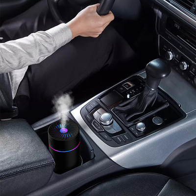 跨境新款加濕器跑馬燈小夜燈創意禮品定制補水香薰霧化空氣加濕器