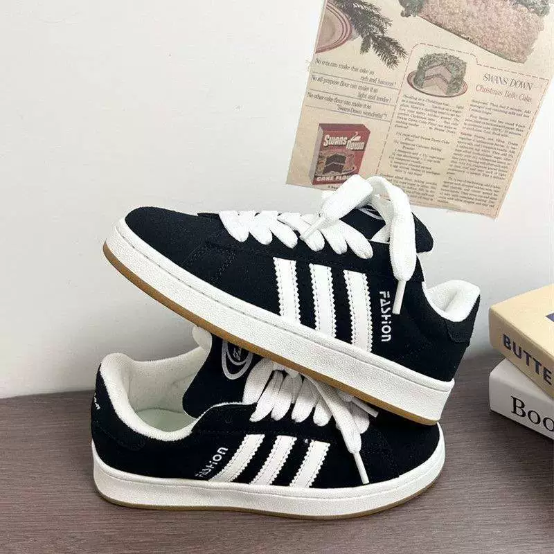 Модная обувь в китайском стиле, модные кроссовки на толстой подошве, черно-белые парусиновые лоферы, повседневные кроссовки унисекс с низким берцем для женщин