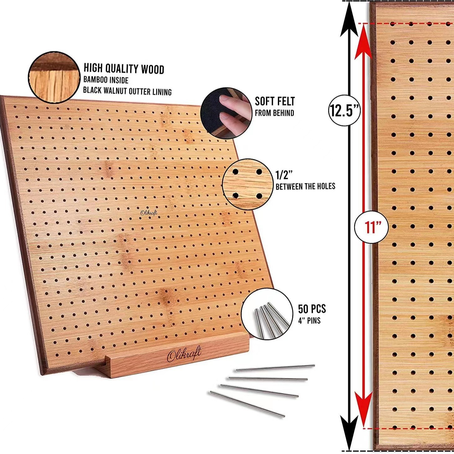 Tablero de lana de tablero de bloqueo de bloques de madera maciza cuadrado abuela rejilla de flores formador