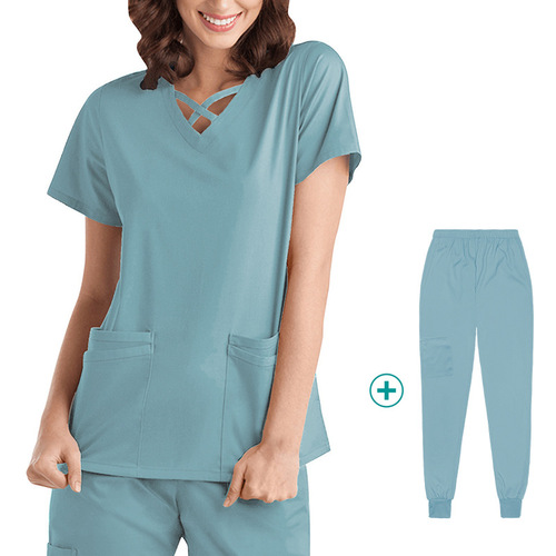 New elastic quick-drying medical work clothes, oral dentistry doctor operating room surgical clothes, thin hand-washing clothes, foreign trade