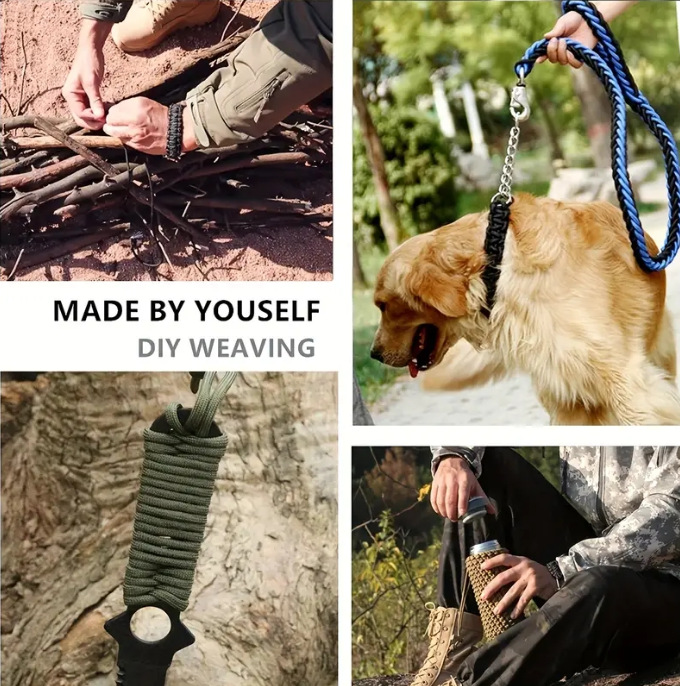 paracord，七芯伞绳 550磅拉力 50ft 100ft，户外用品 九芯伞绳