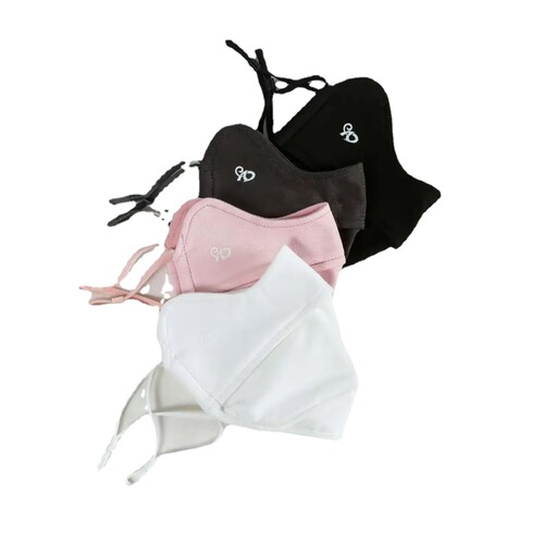 Winter plush warm cycling windproof mask solid color face covering new style women's plush slimming and warm