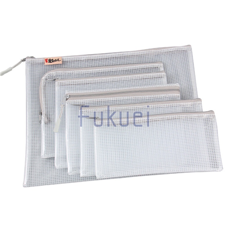 Bolsa de archivo de cremallera de malla de PVC al por mayor bolsa de archivo transparente de impresión multifuncional A4 bolsa de archivo de almacenamiento engrosada