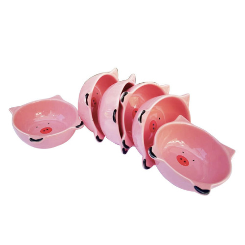 Pet cat bowl slightly defective ceramic pig single bowl cat food bowl cat food bowl cat water bowl wholesale