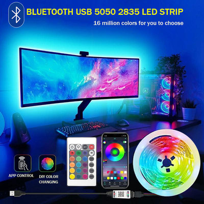 Cross border led Lights with suit 5V2835 Bluetooth 24 controller Light belt rgb waterproof television background Light belt