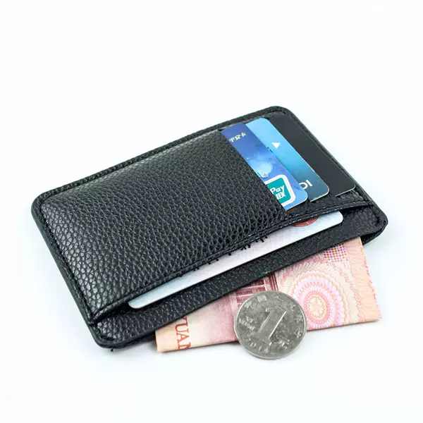 Foreign Trade Hot-Selling New Casual Card Holder with Litchi Pattern Multi-Card Slot Id Leather Case Multi-Functional Coin Clip Wholesale in Stock