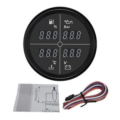 Water Temperature, Oil Pressure, and Voltage, automobile instrument