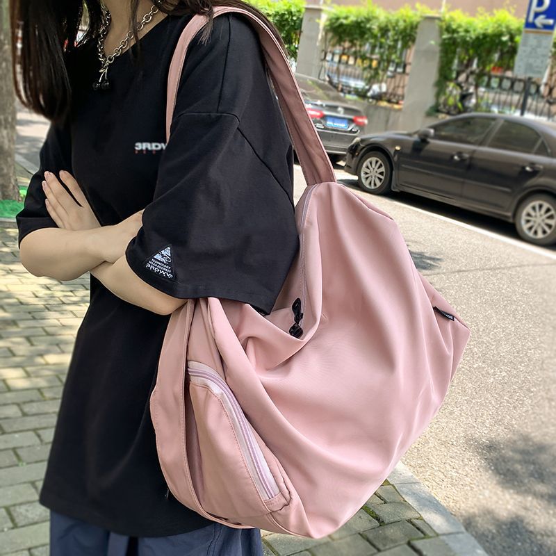 极简风旅行袋女ins新款大容量游泳健身包训练慵懒风学生上课