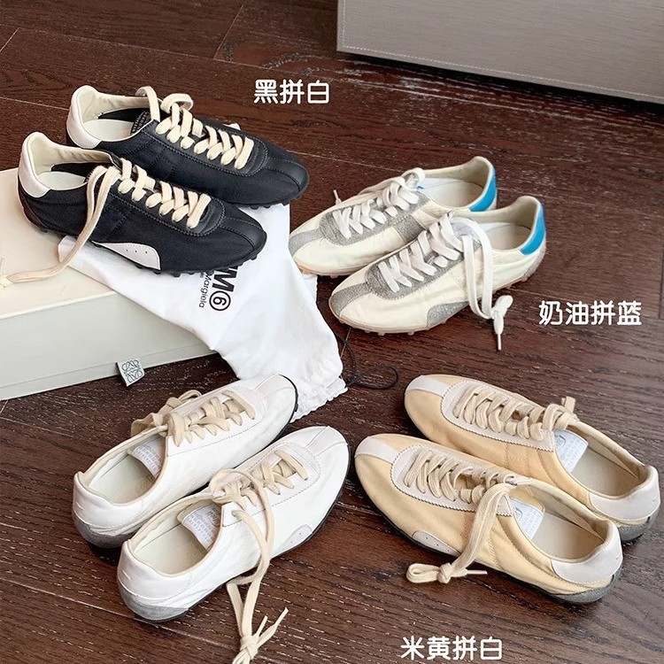 现货~苏茵茵 六子德训~复古做旧休闲运动赛车鞋阿甘鞋女德训鞋女|undefined
