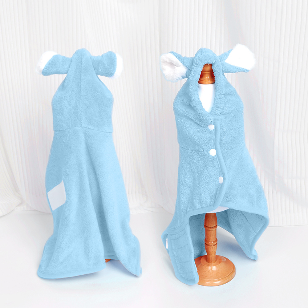 Perros para mascotas, bañarse, toallas absorbentes, albornoces con capucha de secado rápido, toallas de baño con capucha, ropa para cachorros