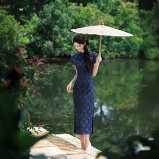 Chunxiao Retro Daily Cheongsam Dignified and Gentle Small Fresh Literary Style Sweet National Style 2024 Dress Summer