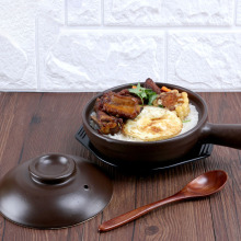 A5L商用耐高温带把一人食小砂锅明火燃气煲仔饭带柄砂锅小号米线