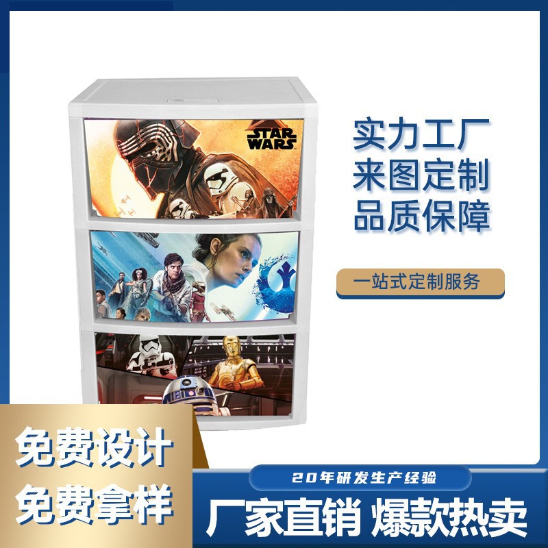 来图定制卡通塑料桌面抽屉盒热转印花膜木制品热转印膜生产厂家