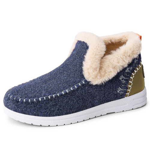 Shoes cotton shoes winter new cross-border women's shoes fleece-lined thickened snow boots slip-on ankle boots fashionable warm cotton boots