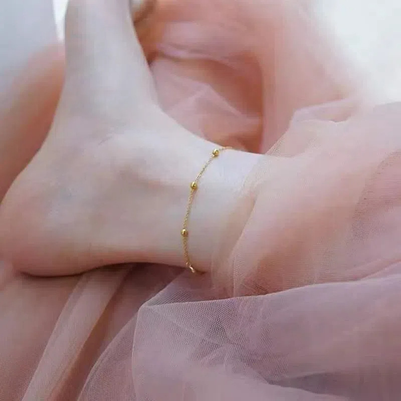 S925 plata esterlina chapada en oro de 14 quilates clásico peones de oro para mujeres de verano viaje de moda versátil diseño minimalista accesorios de pie