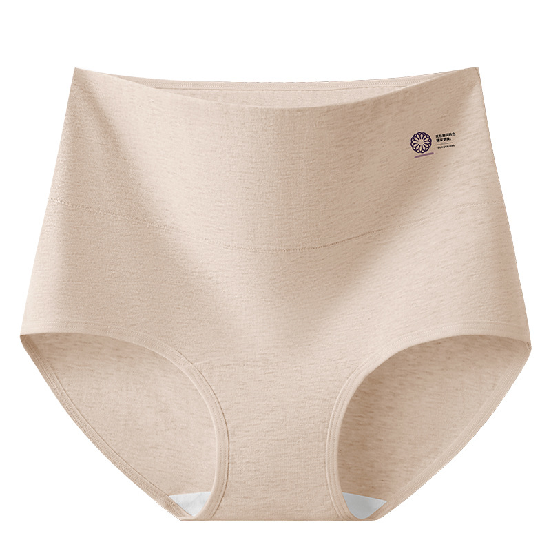 Bragas de tecnología estándar Huanxin de gran tamaño 200 kg de cintura alta color natural algodón antibacteriano entrepierna entrepierna larga calzoncillos de mujer