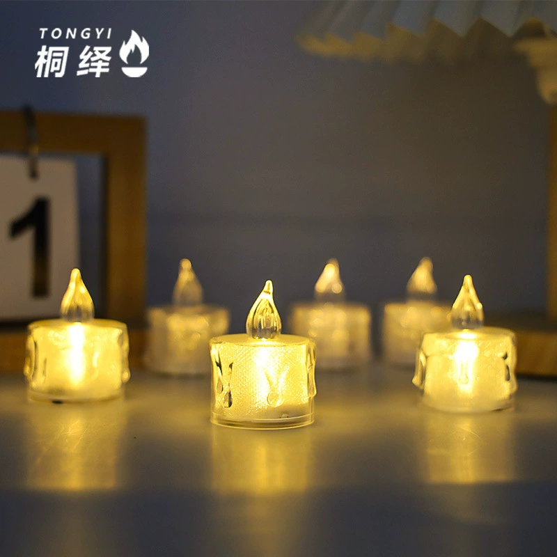 Светодиодные цифровые свечи с прозрачным корпусом, бездымные чайные свечи из ПВХ,  прямые продажи с фабрики,  на заказ.