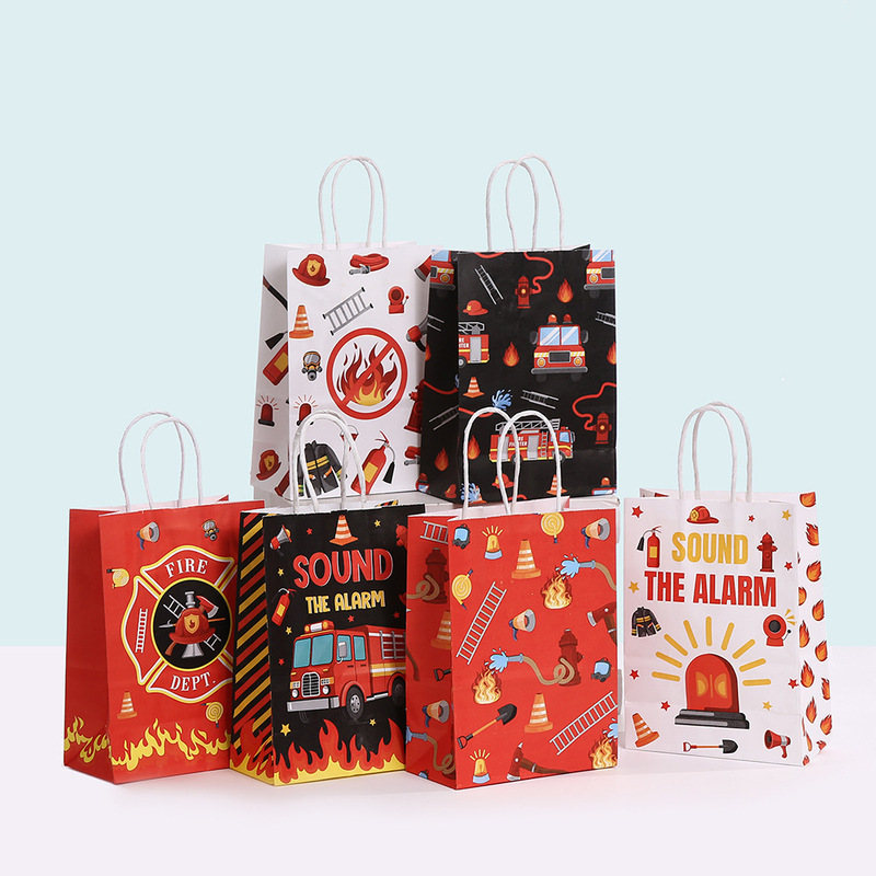 Cartoon Fire Truck Tote Bag Party Gift Packaging Bag Kraft Paper Bag Wholesale Shopping Mall Shopping Bag Takeaway Bag Cartoon Fire Truck Tote Bag Party Gift Packaging Bag Kraft Paper Bag Wholesale Shopping Mall Shopping Bag Takeaway Bag