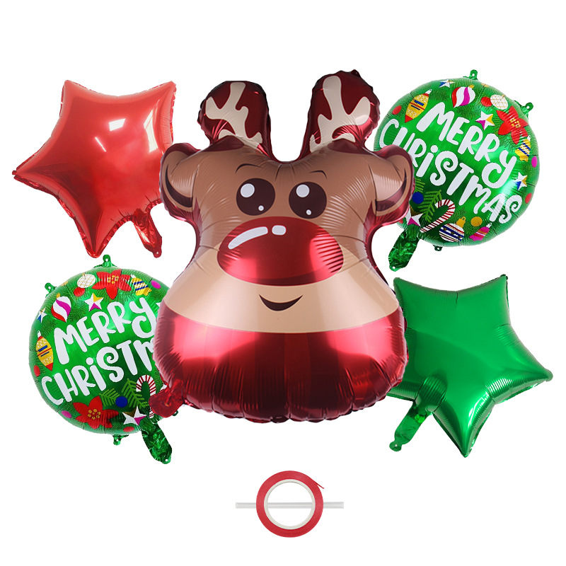 Christmas Cute Santa Claus Aluminum Film Birthday Balloons display picture 3