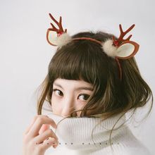 鹿角头饰圣诞节日女童超萌可爱小鹿耳朵立体发夹儿童仙女发箍发卡