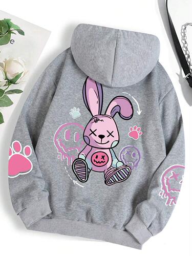 Hip-Hop Street Casual Print Women's Sweatshirt Fashion Loose New Sport Top Winter Fleece Jacket